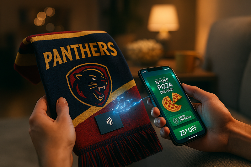 Fan Connect sponsor activation - connected merchandise triggering personalised offers